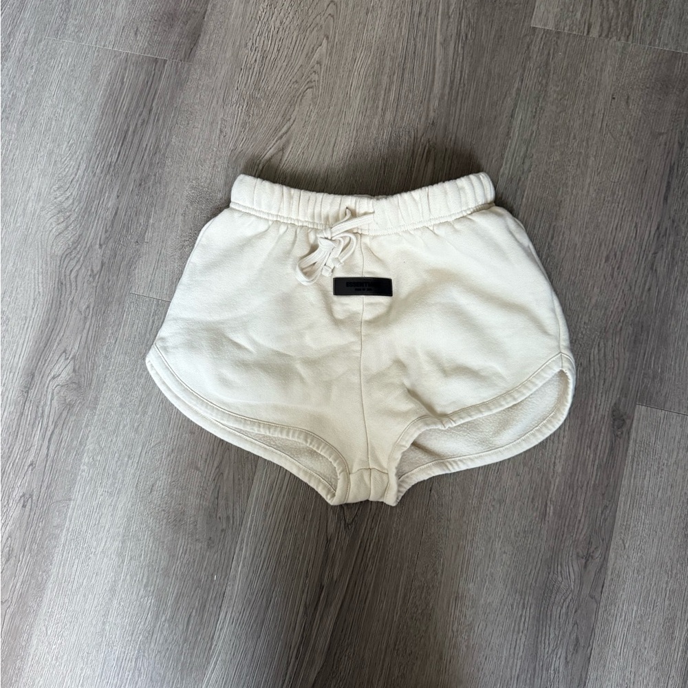 Essentials Cream Booty Shorts